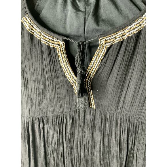 Old Navy Tunic Blouse Peasant Top Womens Small Petite Embroidered Trimmed Boho - Picture 8 of 10